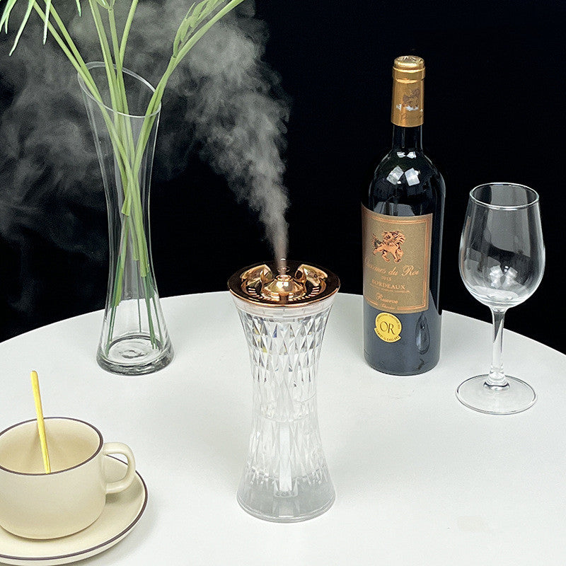 LuxeMist Crystal Lamp — Romantic Humidifier & Night Light