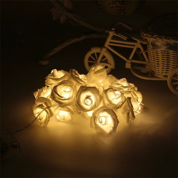 Blossom Glow LED Rose String Lights — Home & Event Décor