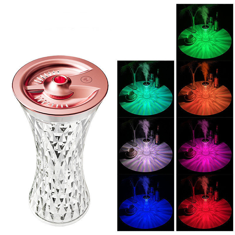 LuxeMist Crystal Lamp — Romantic Humidifier & Night Light