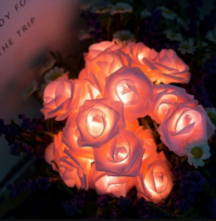 Blossom Glow LED Rose String Lights — Home & Event Décor