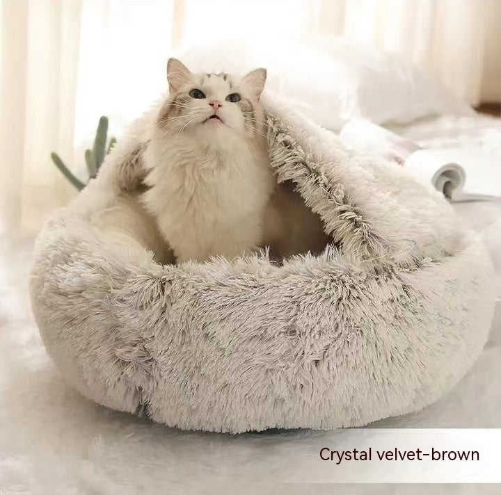 FluffyDreams Pet Bed – Ultra-Soft Winter Comfort for Dogs and Cats